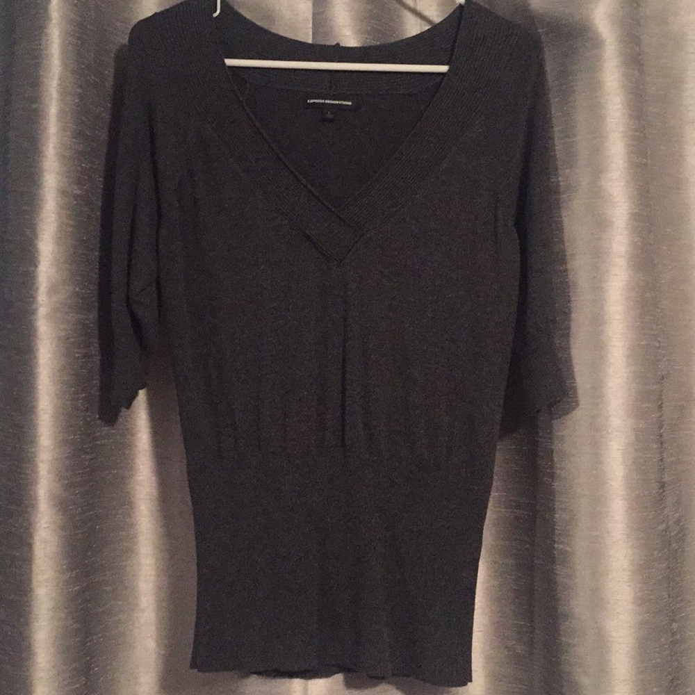 Express V-Neck Lightweight Sweater